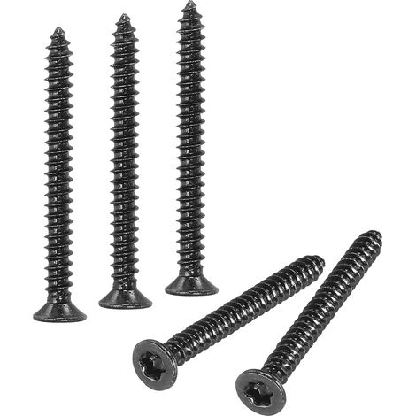 100 Pack Vis Torx M3 x 30mm Tête Plate Vis À Bois Noir (1/5)
