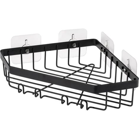 Étagère d'angle en Fer Peint Noir 27 x 6 x 19 cm (1/2)
