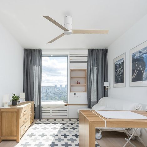 ventyly HYBRID Deckenventilator weiß/Esche
