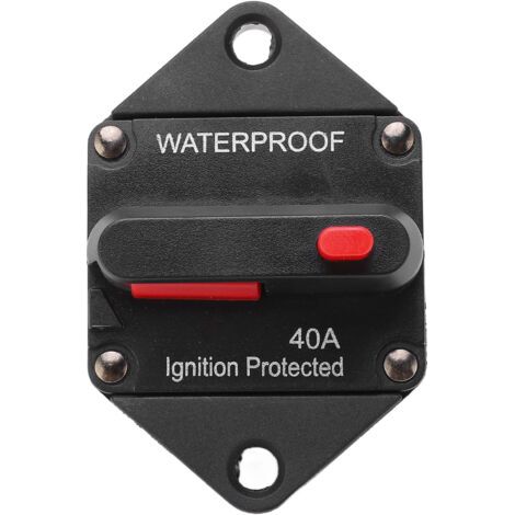 Interruttore automatico da 32 V CC con ripristino manuale, impermeabile, per auto, barca, camion, autobus, camper, quad, 40 A (1/5)
