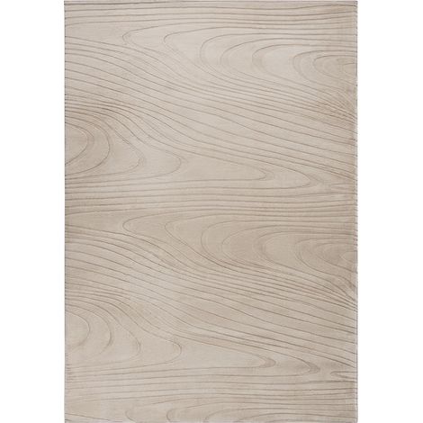 Faux Rabbit Fur Rug Beige Artificial Polyester Fur 160 x 230 cm Soft Shaggy High Pile Geometric Pattern ONTAKE (1/5)