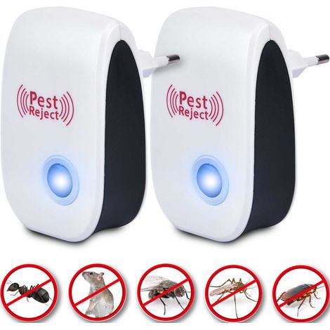Set 2 Insetticida Repellente Elettrico ad Ultrasuoni Scaccia Insetti e Blatte (1/5)