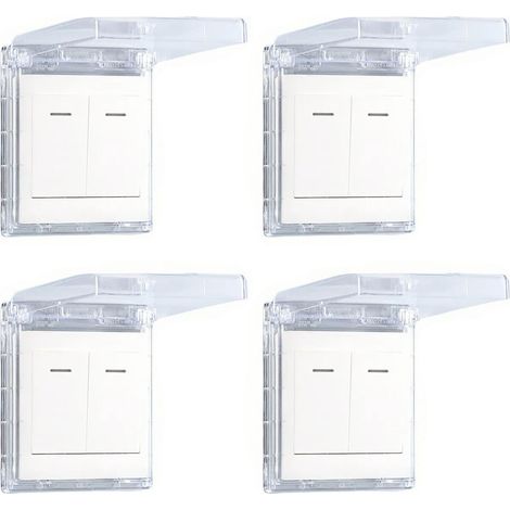 4pcs Boîtier étanche pour interrupteur électrique, fixation murale pour salle de bain et cuisine. Résistant étanche, protection contre l'humidité (1/5)