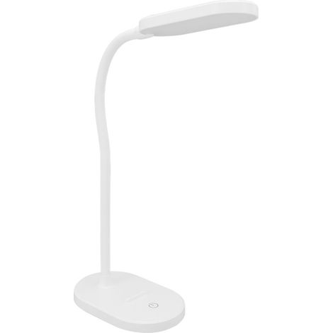 Lampe de Bureau LED à Toucher, Lumière Blanche 5000K, 5V 2.8W, 12 LEDs, Col Réglable, Alimentation USB, pour Chambre et Bureau, ABS (1/4)