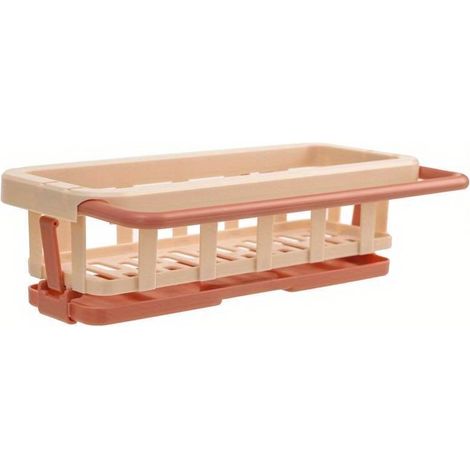 Porta spugna per lavello da cucina, vassoio per lavello, contenitore in plastica per sapone, spugna e paglietta abrasiva, senza foratura e antiruggine - Crezuo