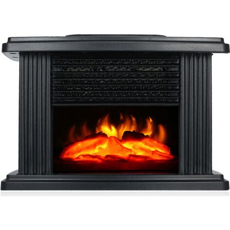 Cheminée électrique 1500W avec télécommande – Effet flamme LED – Chauffage silencieux pour espaces jusqu'à 200m² – Dimensions 33,5x7,87x9,76cm (1/5)