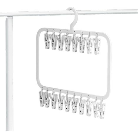 Wäscheständer mit Klammern, Sockentrockner mit Klammern, Tragbarer windfester Wäschetrockner, Tropffreier Kleiderbügel, Wäscheklammern (1/5)
