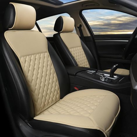 1 Paire Housse Siege Voiture Avant Tissu Brodé Avec Poche Antidérapante Pour Intérieur Auto (1/5)