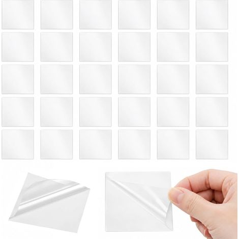 30 Pièces Patch Réparation Piscine Sous L Eau, Étanche Et Autocollant, Patchs Tpu Pour Bateaux Gonflables, Tentes, Sacs À Dos, Vêtements (Tpu, 70X70 Mm) (1/5)