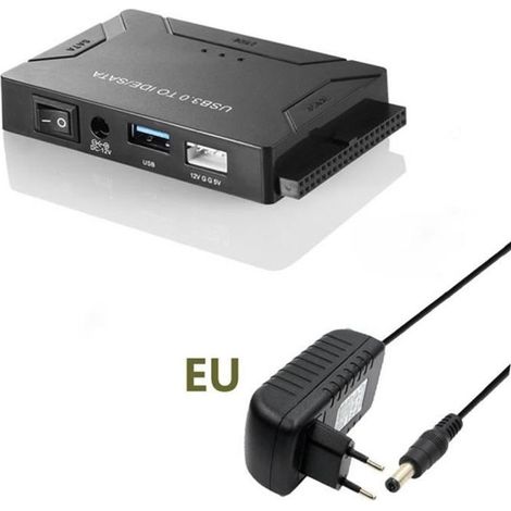 USB 3.0 vers IDE SATA Disque dur externe Adaptateur universel Convertisseur de transfert de données (EU Plug) (1/4)