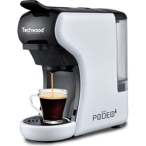 Cafetière Expresso MULTI-CAPSULES Techwood TCA-191N - Puissance : 1450W - Coloris Blanc