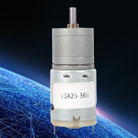 Moteur à engrenages CC miniature 6V 12V avec balais carbone, couple élevé, pour robot et rideau électrique, 24 tr/min (1/5)
