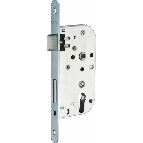 THIRARD - Lot de 50 boitiers de serrures encastrables à cylindre pour porte d'entrée, axe 50mm, bouts carrés, zingué, sans gâche (1/4)