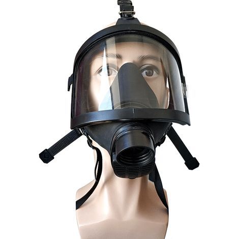Wiederverwendbare Silikon-Gasmaske mit vollständiger Atemschutzmaske, breites Sichtfeld, staubdicht