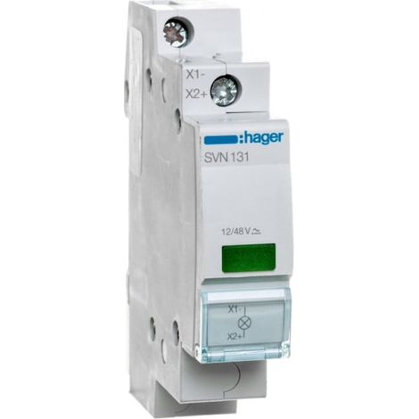 1 Segnalatore Luminoso Verde 1 12-48V 1M (Hager Cod. Svn131)