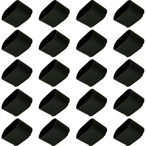 Capuchon De Pied De Chaise - 40x20 Mm - Pour Tubes Ovales - Protection Sol - 20 Pièces (1/5)