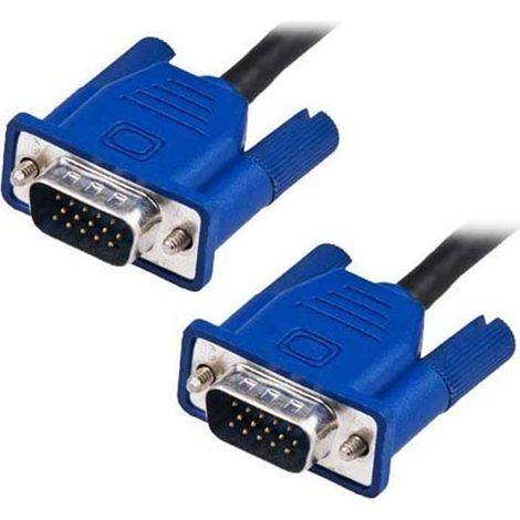 1 Câble VGA, connecteur HD15 mâle-mâle, résolution 1920x1080p, gaine PVC, pour écran et ordinateur (1/5)