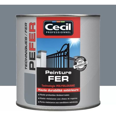 Peinture Fer Cécil Professionnel PE FER Gris martelé 0,5 L (1/4)