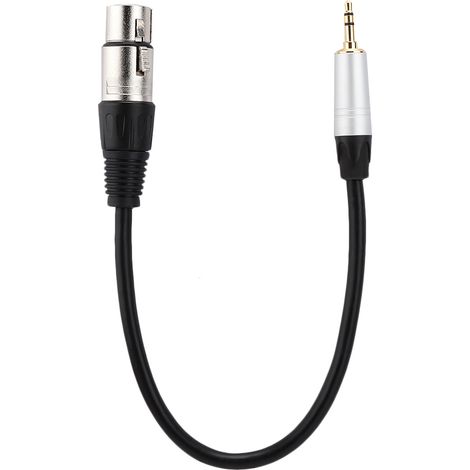 Adaptateur audio stéréo 3,5 mm mâle vers XLR femelle, longueur 0,3 m (1/5)