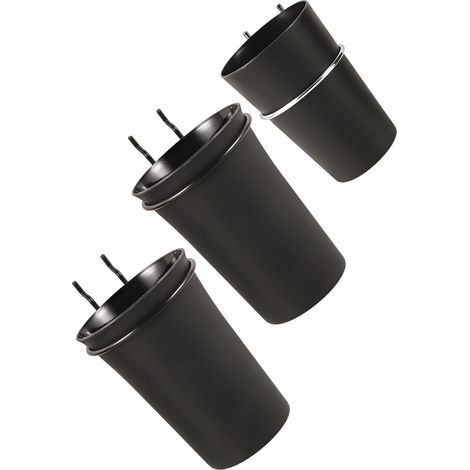 Organizer Set 3 schwarze Becher 1 kleiner 2 große 25 cm