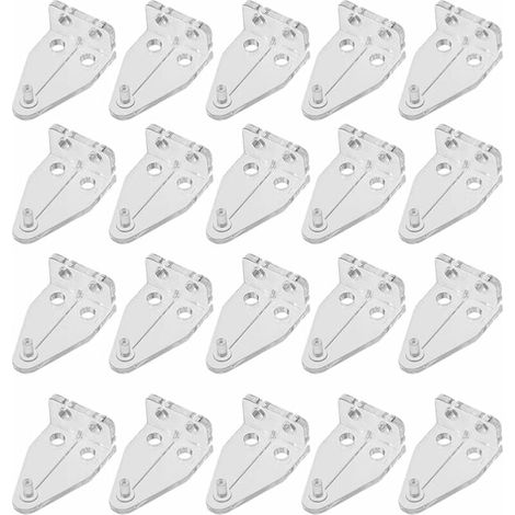 Lot de 20 Pièces Aveugle Supports de Fixation Titulaire Aveugle Remplacement D' Inclinaison Aveugles Crochet D' Obturation Crochets Draperie Matériel pour Stores Horizontaux Nuances-LIAIKI (1/5)