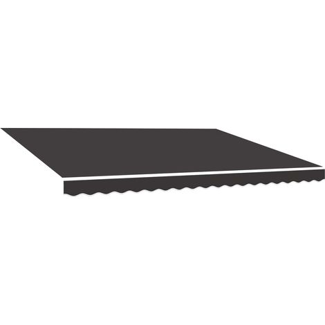 Maison Exclusive - Ersatzstoff für Markise Grau 450x300 cm Polyes (1/5)