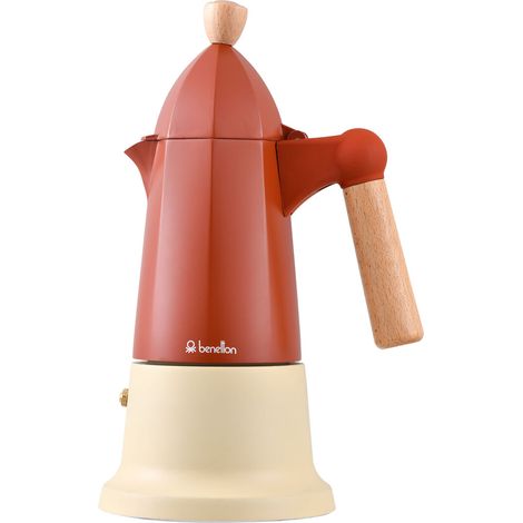Cafetera Italiana Benetton SAFARI BE Aluminio Madera de haya 6 Tazas 600 ml 8435496482467 S5002654 Benetton (1/5)
