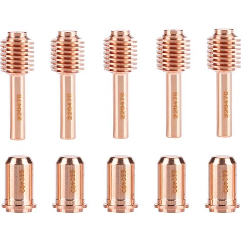 électrodes 220478 et 5 buses 220480 : consommables pour chalumeau de découpe plasma MAX30