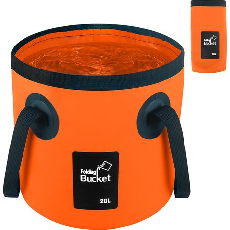 Faltbarer 18-Liter-Eimer mit Griff, ideal für den Außenbereich, faltbarer Eimer zum Autowaschen (1/5)