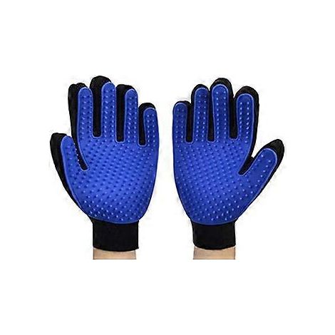 Lot de 2 brosses pour animaux avec gants pour ramasser les poils, idéales pour le toilettage des chiens, chats, chevaux et lapins. Anti-poils (1/5)