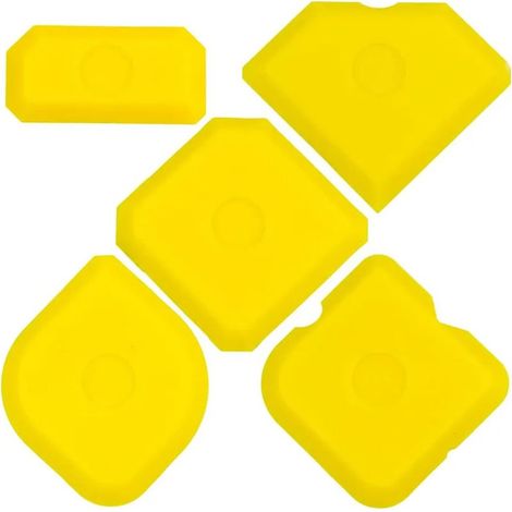Kit de lissage de joints 5 pièces – Grattoir professionnel pour joints en silicone et acrylique, outil de lissage pour des joints parfaits (Jaune) (1/5)