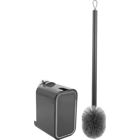 CCYKXABrosse de Toilette à Long Manche avec Base à Ventouse,Plastique Compact Tête en Silicone Épaisse et Souple,Structure sans Joint,Rinçage et Séchage (1/5)