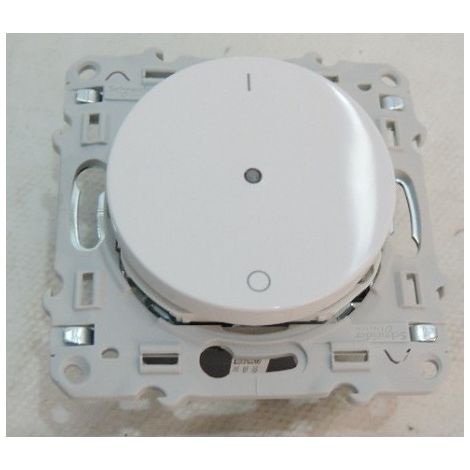 Schneider Electric – Interrupteur électronique 10A blanc – Câblage 2 fils sans neutre – Tension 230V – Puissance 50-420VA – Compatible poussoirs non lumineux