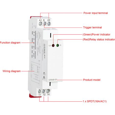 GRM8-01 Elektronisches Impulsrelais AC/DC 12-240 V (1/5)