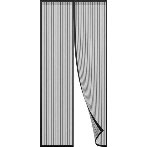 80x200CM Porte Moustiquaire Magnétique Rideau Maille Anti Moustique Mouche ou Fermeture Automatique Aimant avec Bande Scratch Sans Perçage Arrêter Insectes Bestioles pour Porte Fenêtre(80cm200c (1/5)