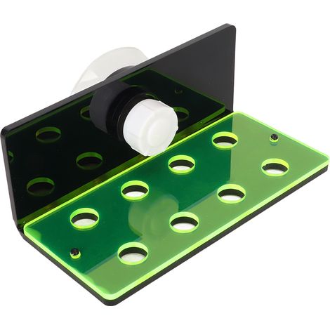 Support de Frag de corail vert Fluorescent, 8 trous, supports d'aquarium en acrylique Double couche avec ventouse pour coraux vivants (1/5)