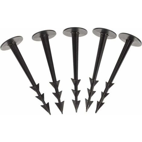 Lot de 100 TerraPEG piquets de Fixation pour Jardin pour la Fixation des Tissus Anti Mauvaises Herbes (1/4)