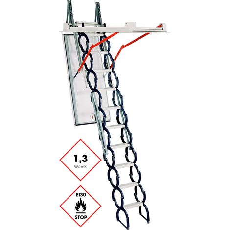 Minka Bodentreppe Type 18 Small brandhemmend 120x70cm Deckenöffnung U-Wert 1,1 W/m2K mit ISO-OD 290-315cm Raumhöhe