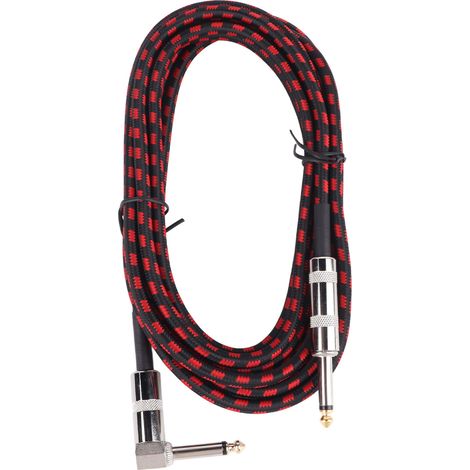 Câble guitare 3m jack droit vers coudé, insonorisé, audio pour basse, mandoline électrique, connexion instrument, sans parasites, cordon haute fidélité. (1/5)
