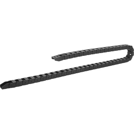 Chaîne de câble en Nylon noir avec connecteur d'extrémité, support de fil pour Machine CNC, 1 mètre de Long
