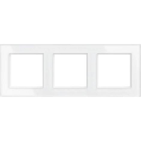 Homematic IP Glasrahmen, 3-fach, 85x227x9,75mm, Echtglas, Weiß (1/5)