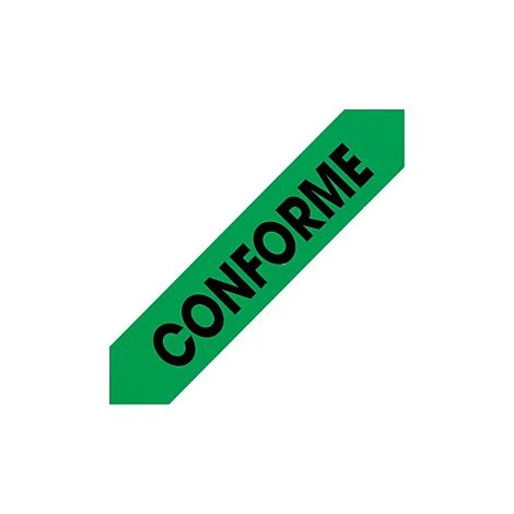 6 Nastro adesivo di segnalazione in polipropilene silenzioso Conforme/Non Conforme Packaging - 6 Rotoli "Conforme" (1/2)