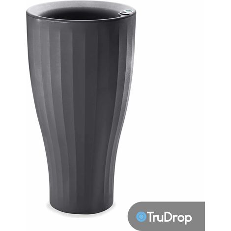 Cup Grauer runder Topf 41 cm hoch mit TruDrop One Crescent Garden
