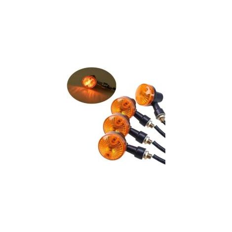 4 intermitentes universales impermeables de 12 V para motocicletas, scooters, quads, cruisers y todoterreno GN125 - Crezuo (1/4)