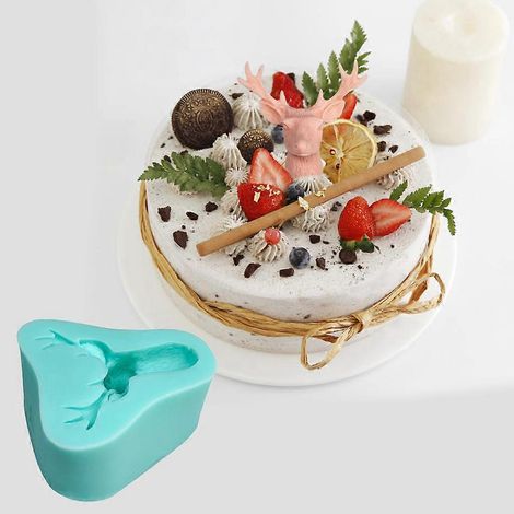 Moule à bonbons en forme de cerf pour décorer gâteaux et cupcakes de Noël, d'anniversaire ou autres fêtes. Idéal pour les fêtes d'anniversaire. (1/4)