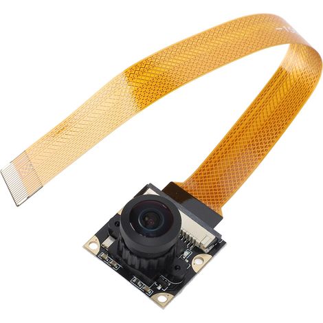 Module caméra infrarouge avec angle de vision de 160°, sortie 1080p, port CSI et câble plat pour Raspberry Pi 5 Zero. (1/5)