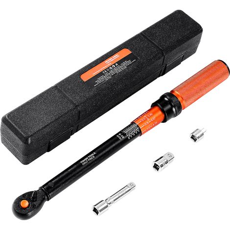 Mophorn Klick-Drehmomentschlüssel, 3/8 Zoll Antrieb 13,6-135,6 N.m, Zweiwege-Drehmomentschlüssel-Set mit Dual-Skala & Tragetasche, 72 Zähne ±3 % Genauigkeit für Fahrzeugwartung (1/5)