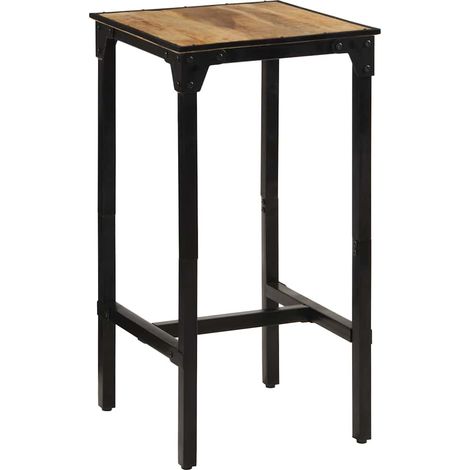 Bar Table 60x55x107 cm Solid Rough Wood Mango vidaXL
