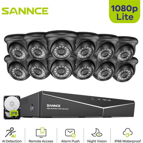 SANNCE 16CH CCTV Security System 1080P DVR IR Cameras Remote Monitor Night Vision Security - 2TB HDD (1/5)