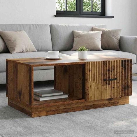 vidaXL Table basse Bois ancien 90 x 50 x 37 cm Bois d'ingénierie (1/5)